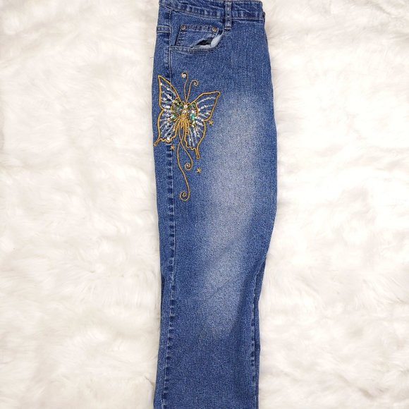 SimiJeans Pants - Simi Jeans Plus Size Embroidered Capri Jeans